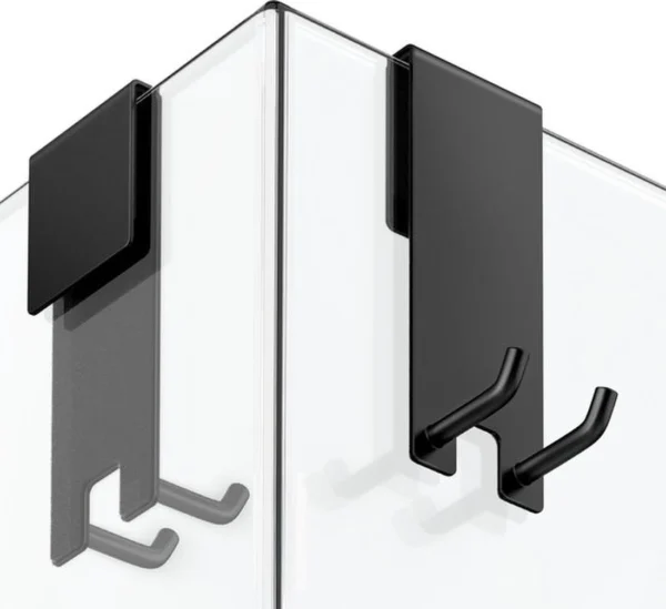 P-87213230521570-20260405183500.webp Unyqoos® Set van 2 krasvrije en antislip douchehaken voor glazen douchewand