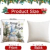 P-87213230526522-20260406110335.webp Unyqoos® Set van 4 decoratieve kerstkussenhoezen met sneeuwpop motief voor woonkamer en slaapkamer