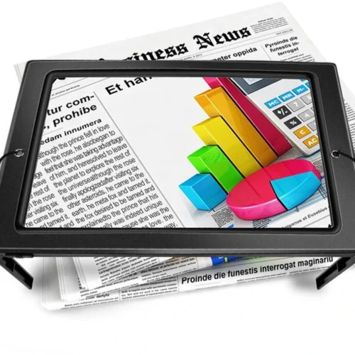 Unyqoos® Grote loep met LED-verlichting en opvouwbare standaard voor comfortabel lezen