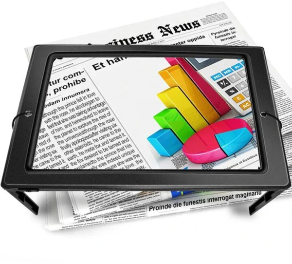 Unyqoos® Grote loep met LED-verlichting en opvouwbare standaard voor comfortabel lezen