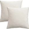 Unyqoos® Set van 2 Luxe Fluwelen Kussenhoezen voor Woonkamer en Slaapkamer, 40 x 40 cm, Crèmewit