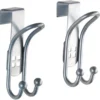 P-87213230559740-20260406130221.webp Unyqoos® Set van 2 zilverkleurige deurhaken voor kleding en handdoeken