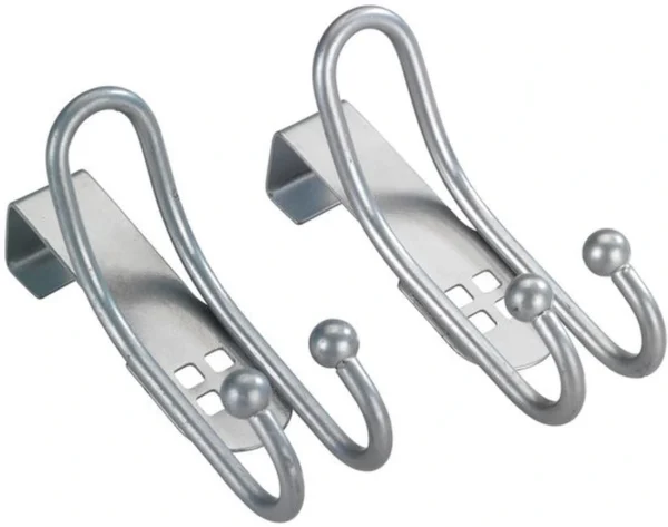 P-872132305597410-20260406130231.webp Unyqoos® Set van 2 zilverkleurige deurhaken voor kleding en handdoeken