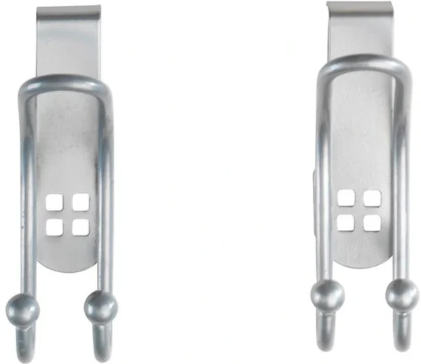 P-87213230559742-20260406130225.webp Unyqoos® Set van 2 zilverkleurige deurhaken voor kleding en handdoeken