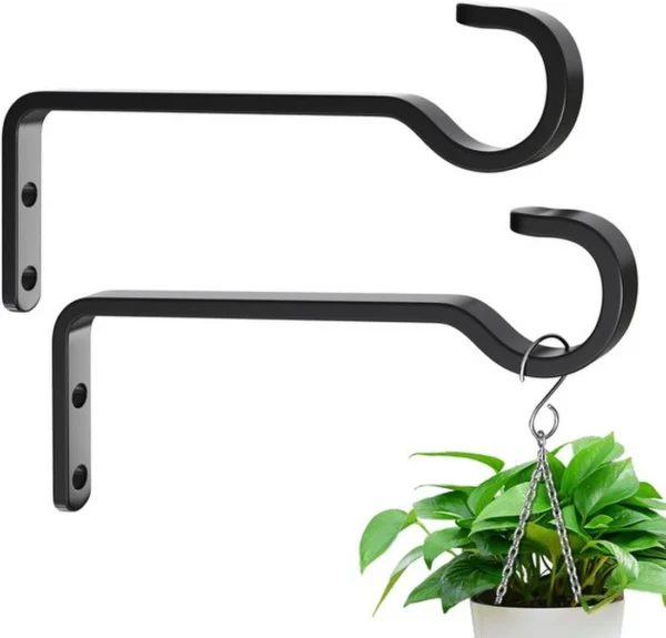 Unyqoos® Set van 2 Robuuste Wandhaken voor Planten en Decoratie Buiten en Binnen