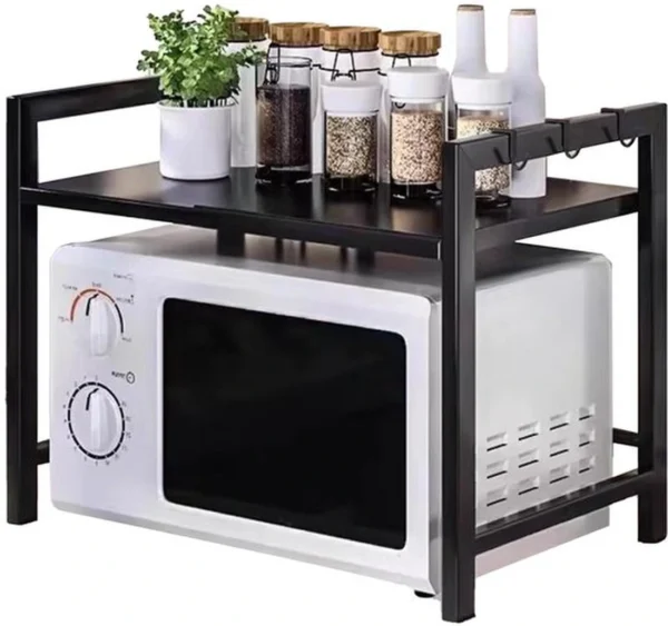 Unyqoos® Verstelbaar en Ruimtebesparend Magnetronrek voor Multifunctioneel Gebruik in de Keuken