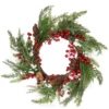 Unyqoos® Decoratieve kerstkrans met dennenappels en bessen voor feestelijke sfeer