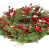 Unyqoos® Decoratieve kerstkrans met dennenappels en bessen voor feestelijke sfeer