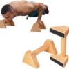 Unyqoos® Houten ergonomische push-upgrepen voor calisthenics en krachttraining binnen en buiten