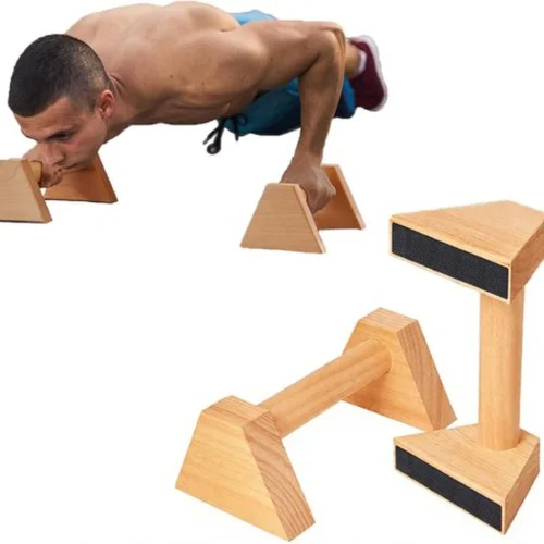 Unyqoos® Houten ergonomische push-upgrepen voor calisthenics en krachttraining binnen en buiten