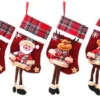 P-87213230627810-20260406093104.webp Unyqoos® Set van 4 Kerstsokken met Decoratieve Motieven voor Feestelijke Versiering