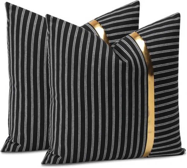 P-87213230645700-20260406110427.webp Unyqoos® Set van 2 stijlvolle kussenhoezen met strepen voor binnen en buiten