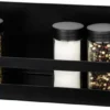 Unyqoos® Magnetisch Kruidenrek voor Buitenkeuken met Veelzijdige Bevestigingsopties en Stijlvolle Zwarte Afwerking