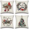 P-87213230656690-20260406111422.webp Unyqoos® Set van 4 waterdichte kerstkussenhoezen voor binnen en buiten gebruik