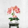 Unyqoos® Onderhoudsvriendelijke kunstorchidee in elegante keramische pot van 40 cm