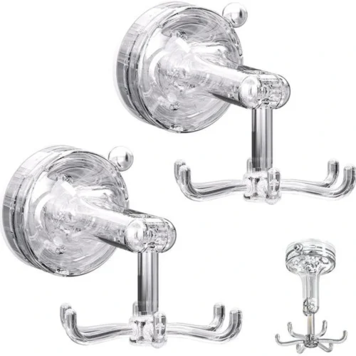P-87213230660790-20260406115227.webp Unyqoos® Set van 2 draaibare zuignap haken met sterk 6-klauw ontwerp voor meerdere oppervlakken
