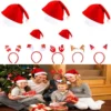 Unyqoos® Feestelijke set van kerstmutsen en haaraccessoires voor jong en oud