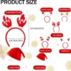 Unyqoos® Feestelijke set van kerstmutsen en haaraccessoires voor jong en oud