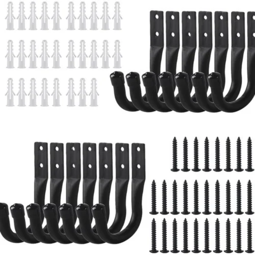 P-87213230686530-20260406115347.webp Unyqoos® Set van 14 stevige wandhaken voor garage en werkplaats organisatie