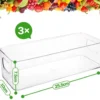 P-87213230738861-20260406095959.webp Unyqoos® Set van drie transparante opbergdozen voor koelkast en vriezer organisatie