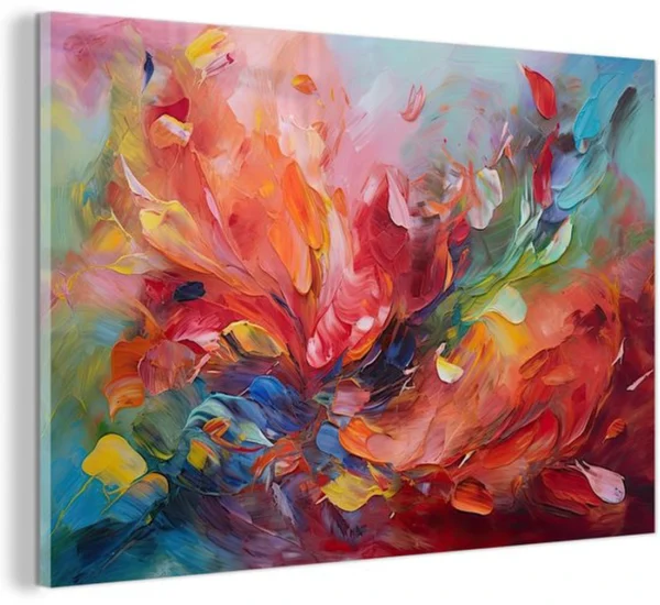 Unyqoos® Moderne glaskunst wanddecoratie voor woonkamer en slaapkamer 60x40 cm