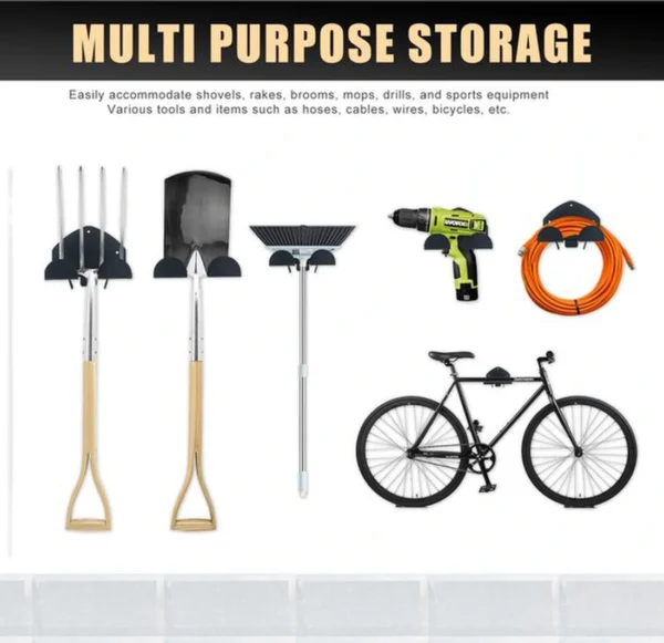 P-87213230757432-20260406115451.webp Unyqoos® wandhouder voor tuingereedschap en fietsen in garage of tuin