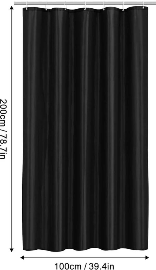 Unyqoos® Elegant zwart douchegordijn van polyester met schimmelwerende eigenschappen