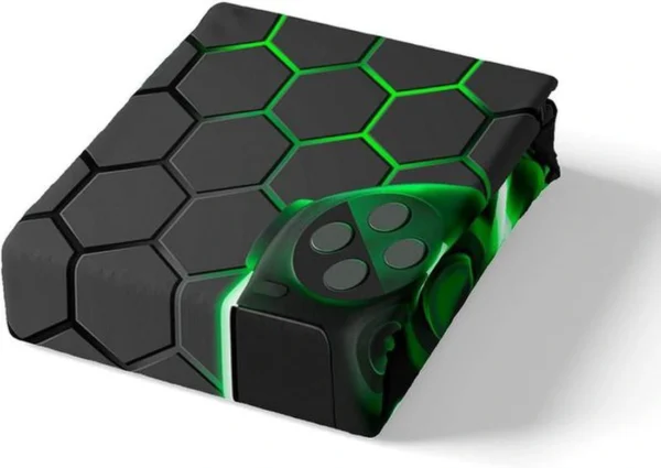 P-87213230758732-20260405102959.webp Unyqoos® Neon Geometrisch Gamer Dekbedovertrek voor Kinderen en Tieners, Bijenkorf Ontwerp, 2-Delige Set