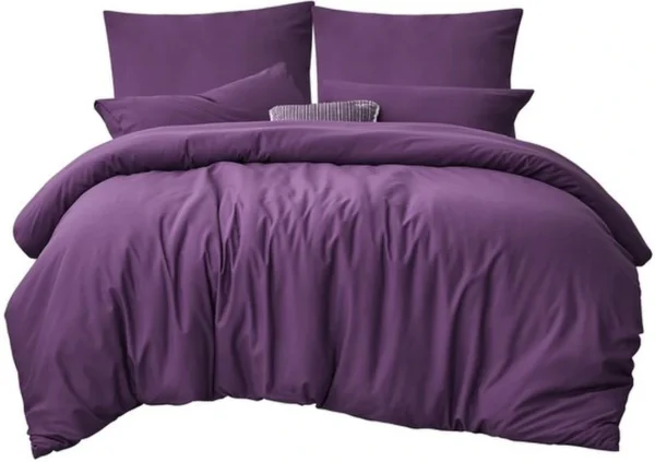 Unyqoos® Luxe 3-delig violet beddengoed set met ademende microvezel stof