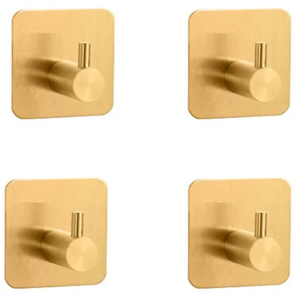 P-87213230772660-20260405181919.webp Unyqoos® Zelfklevende roestvrijstalen haken set voor badkamer en keuken zonder boren