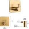 P-87213230772663-20260405181928.webp Unyqoos® Zelfklevende roestvrijstalen haken set voor badkamer en keuken zonder boren