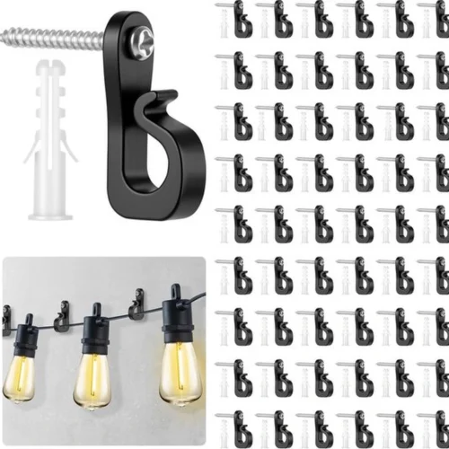 P-87213230775870-20260406115536.webp Unyqoos® Set van 55 schroefhaken voor buitenverlichting en decoratieve toepassingen