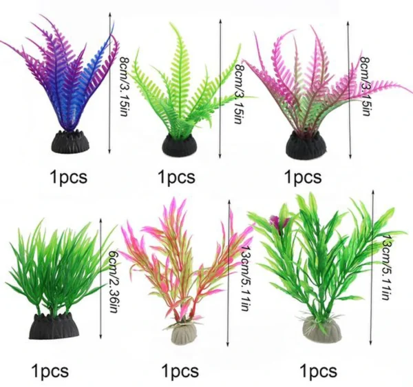 P-87213230803721-20260405135403.webp Unyqoos® Set van 13 kleurrijke kunstmatige aquariumplanten voor levendige onderwaterdecoratie