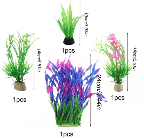 P-87213230803724-20260405135415.webp Unyqoos® Set van 13 kleurrijke kunstmatige aquariumplanten voor levendige onderwaterdecoratie