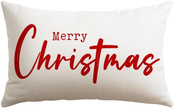 Unyqoos® Kerstkussenhoes van polyester linnen voor sfeervolle decoratie in huis