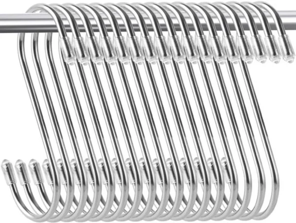 P-87213230818814-20260406115848.webp Unyqoos® Set van 50 stevige S-vormige roestvrijstalen haken voor veelzijdig gebruik