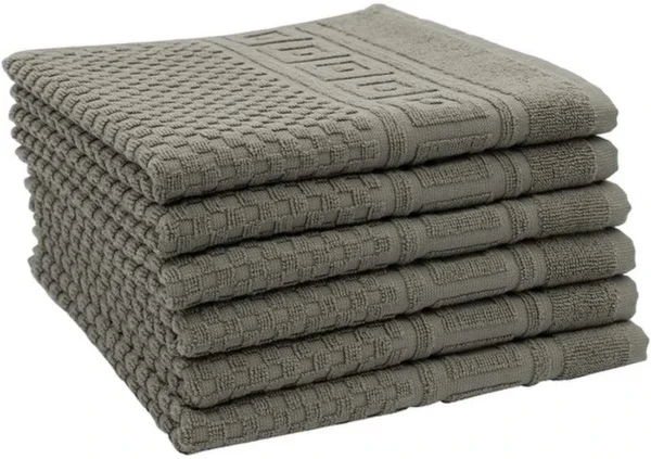 P-87213230819420-20260405181649.webp Unyqoos® Set van 6 Luxe Handdoeken in Wafelpatroon, Ultra Absorberend, 100% Katoen, 50x70 cm