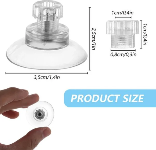 P-87213230826805-20260406115927.webp Unyqoos® Set van 40 transparante pvc-zuignappen met M5 schroefdraad voor veelzijdig gebruik