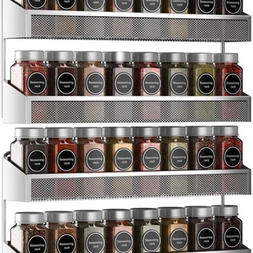 Unyqoos® Drievoudig kruidenrek voor keuken of badkamer met wandmontage optie