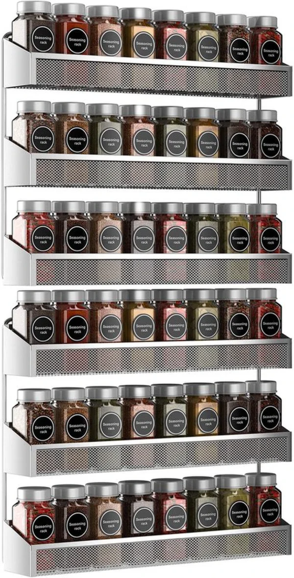 Unyqoos® Drievoudig kruidenrek voor keuken of badkamer met wandmontage optie