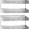 Unyqoos® Drievoudig kruidenrek voor keuken of badkamer met wandmontage optie