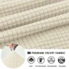 P-87213230853155-20260405182558.webp Unyqoos® Set van 4 elastische stoelhoezen in beige voor eetkamer en evenementen