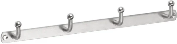 Unyqoos® Roestvrijstalen handdoekrek met vier haken voor badkamer en keuken