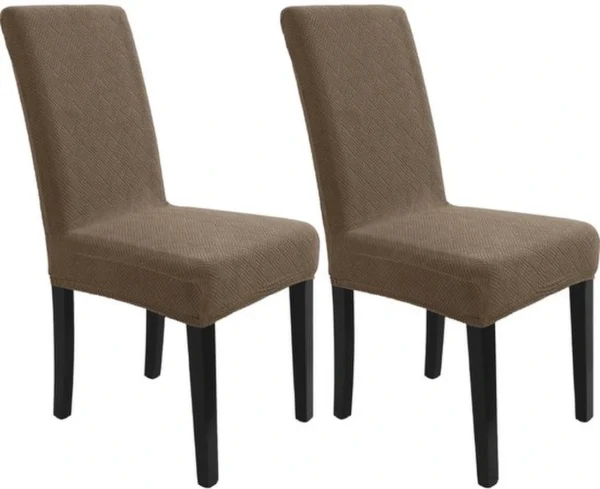 P-87213230869470-20260405184756.webp Unyqoos® Set van 2 elastische stoelhoezen met modern jacquardpatroon voor eetkamerstoelen