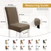 P-87213230869478-20260405184803.webp Unyqoos® Set van 2 elastische stoelhoezen met modern jacquardpatroon voor eetkamerstoelen