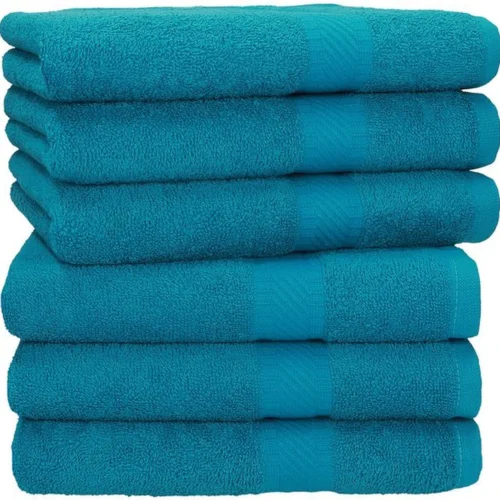 P-87213230909440-20260405181814.webp Unyqoos® Complete Zachte Katoenen Handdoekenset voor Sport, Strand en Reizen - 6 Stuks, Petrolkleurig