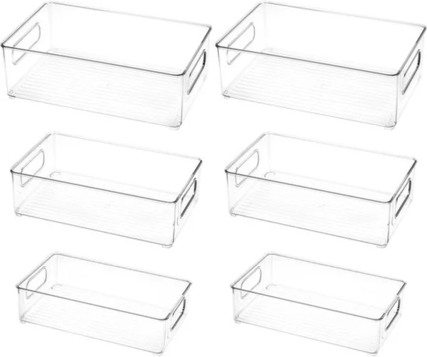 P-87213230919030-20260406094552.webp Unyqoos® Transparante stapelbare opbergdozen voor keuken en koelkastorganisatie
