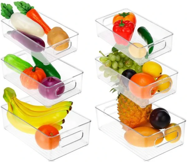 P-87213230919035-20260406094556.webp Unyqoos® Transparante stapelbare opbergdozen voor keuken en koelkastorganisatie