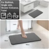P-87213230921772-20260405140157.webp Unyqoos® Zachte grijze badmat van schuim met sneldrogende technologie voor badkamer