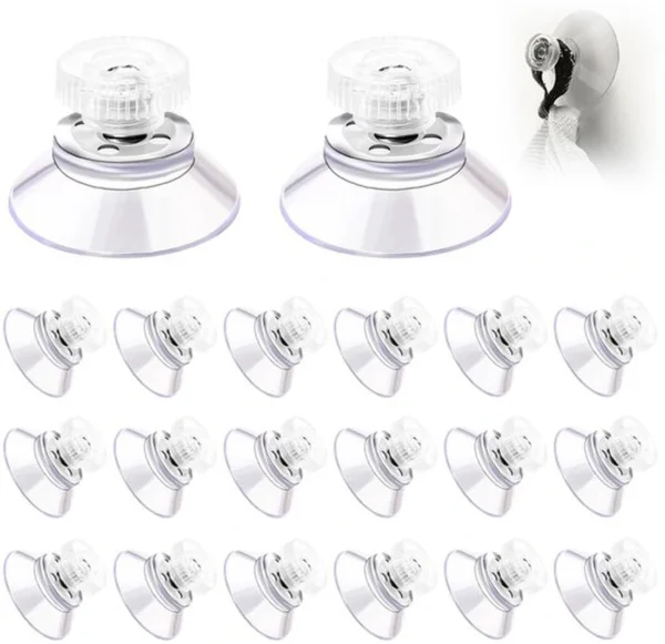 P-87213230938530-20260406120537.webp Unyqoos® Set van 20 kunststof zuignappen met schroefdraad voor veelzijdig gebruik